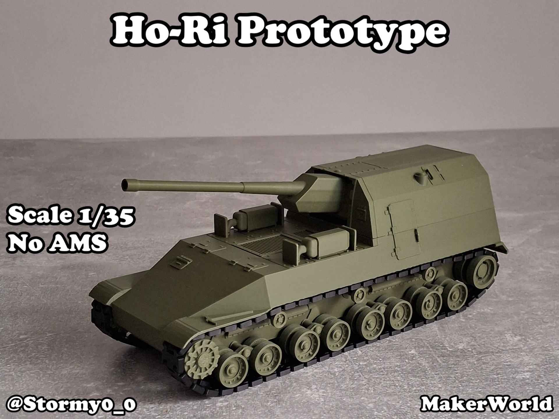 Ho-Ri Prototype || 1/35 Fully 3d Printed Model - 1