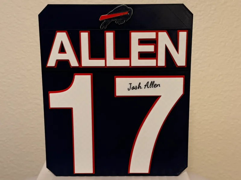 Josh Allen 17 Plaque Buffalo Bills