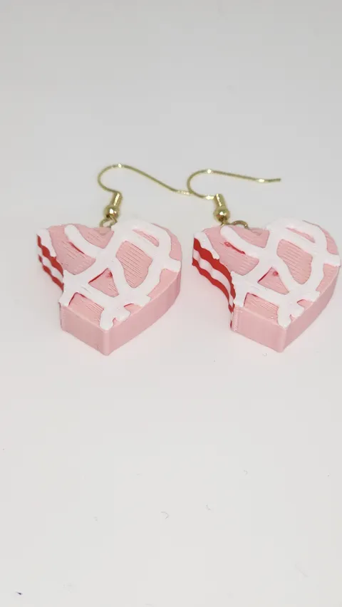 little debbie heart cake earrings view 2
