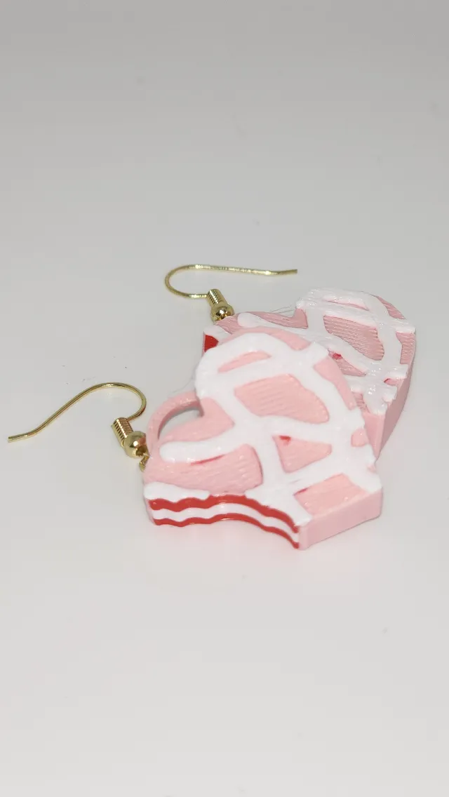 little debbie heart cake earrings