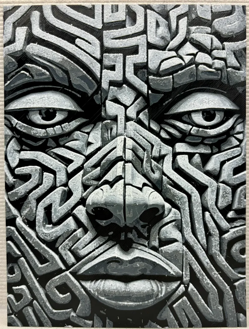 Stoned - 3 Color Hueforge Filament Painting