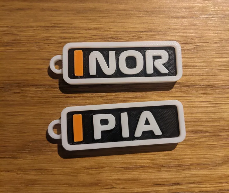 Lando Norris and Oscar Piastri keyrings