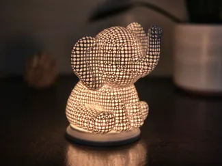 Voronoi Elephant Lamp (LED)