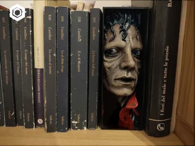 Zombie Book Nook | Horror Bookshelf Insert