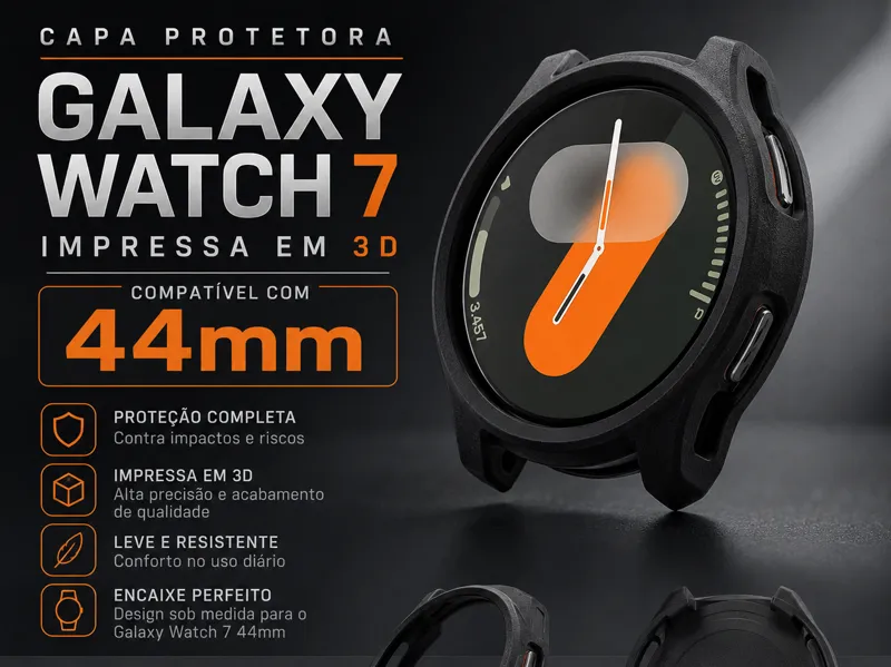 Capa para relógio samsung galaxy watch 7 44mm