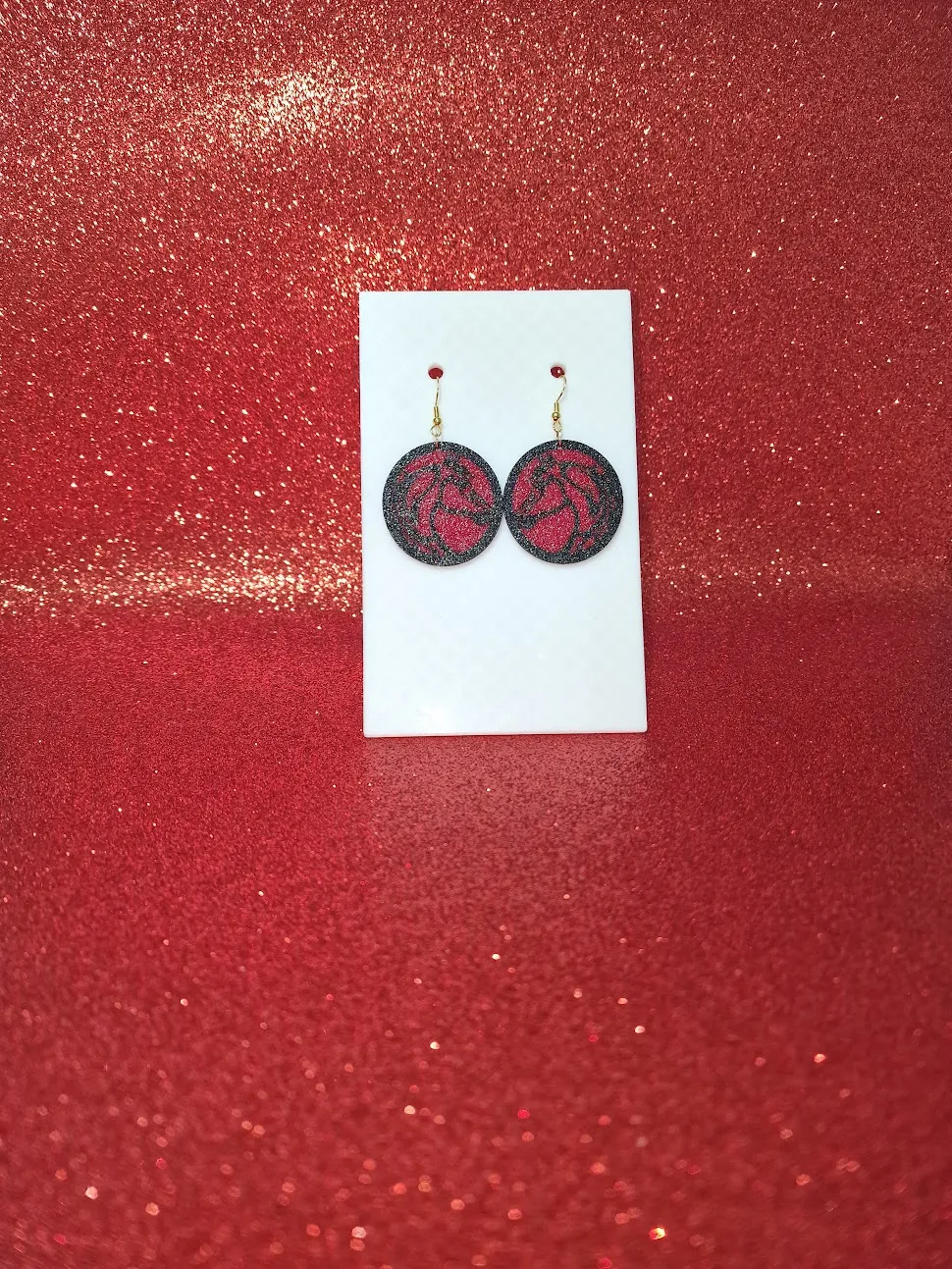 Horse earrings view 2