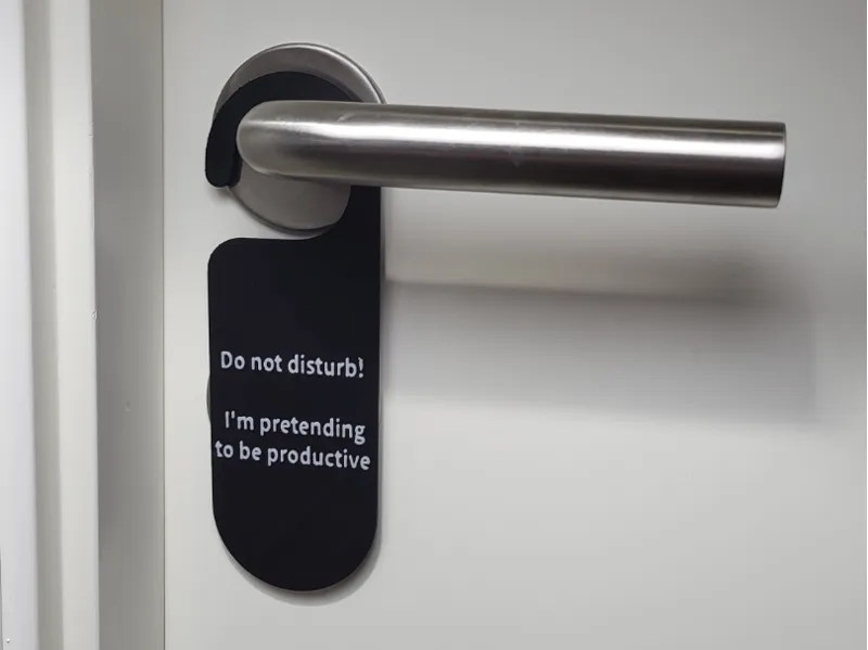 Funny "Do Not Disturb" Door Sign