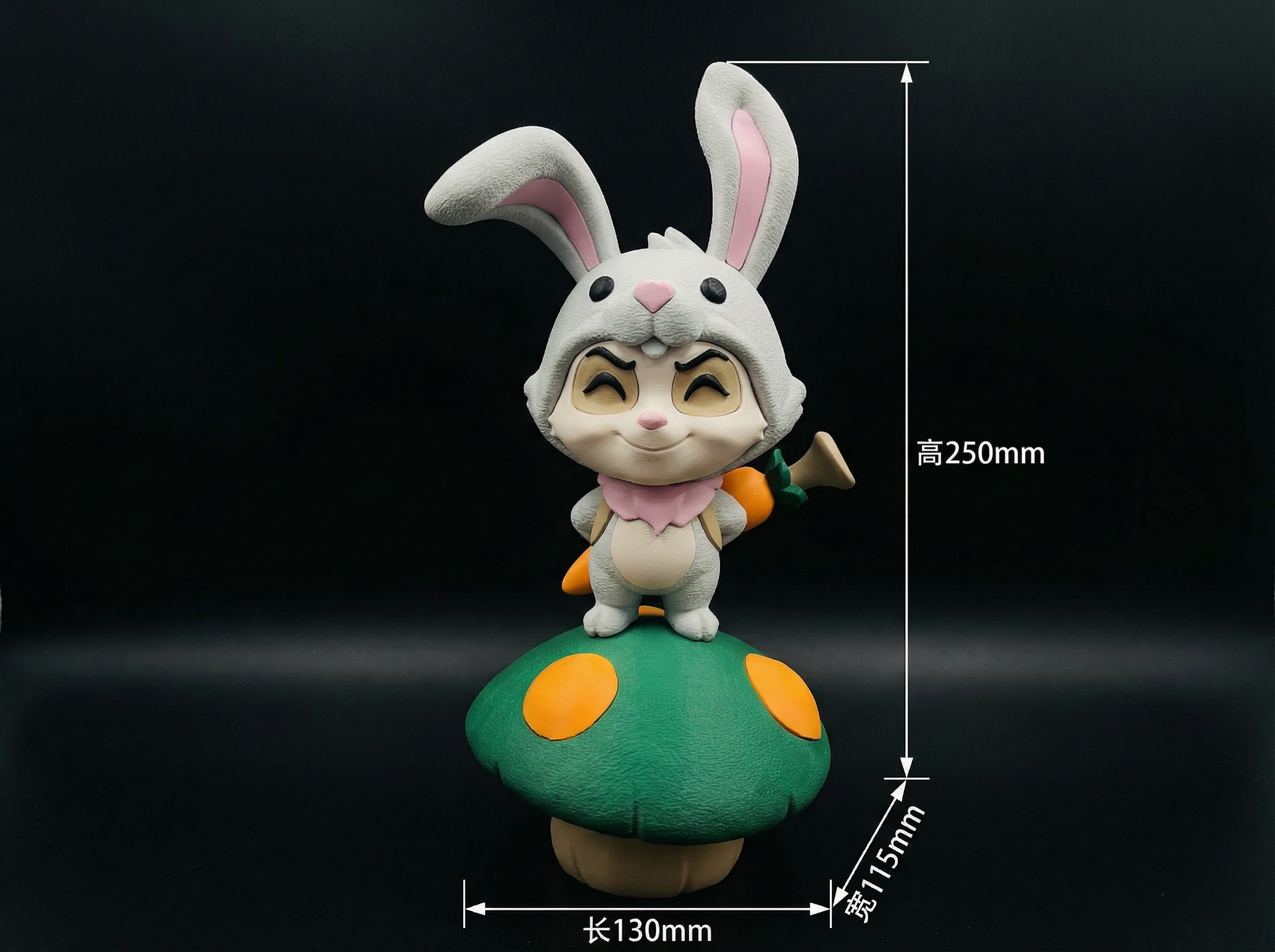 Miniatura 1 do modelo 3D 英雄联盟LOL迅捷斥候兔宝宝提莫（拆件分色版无需AMS/多色一体打印版）