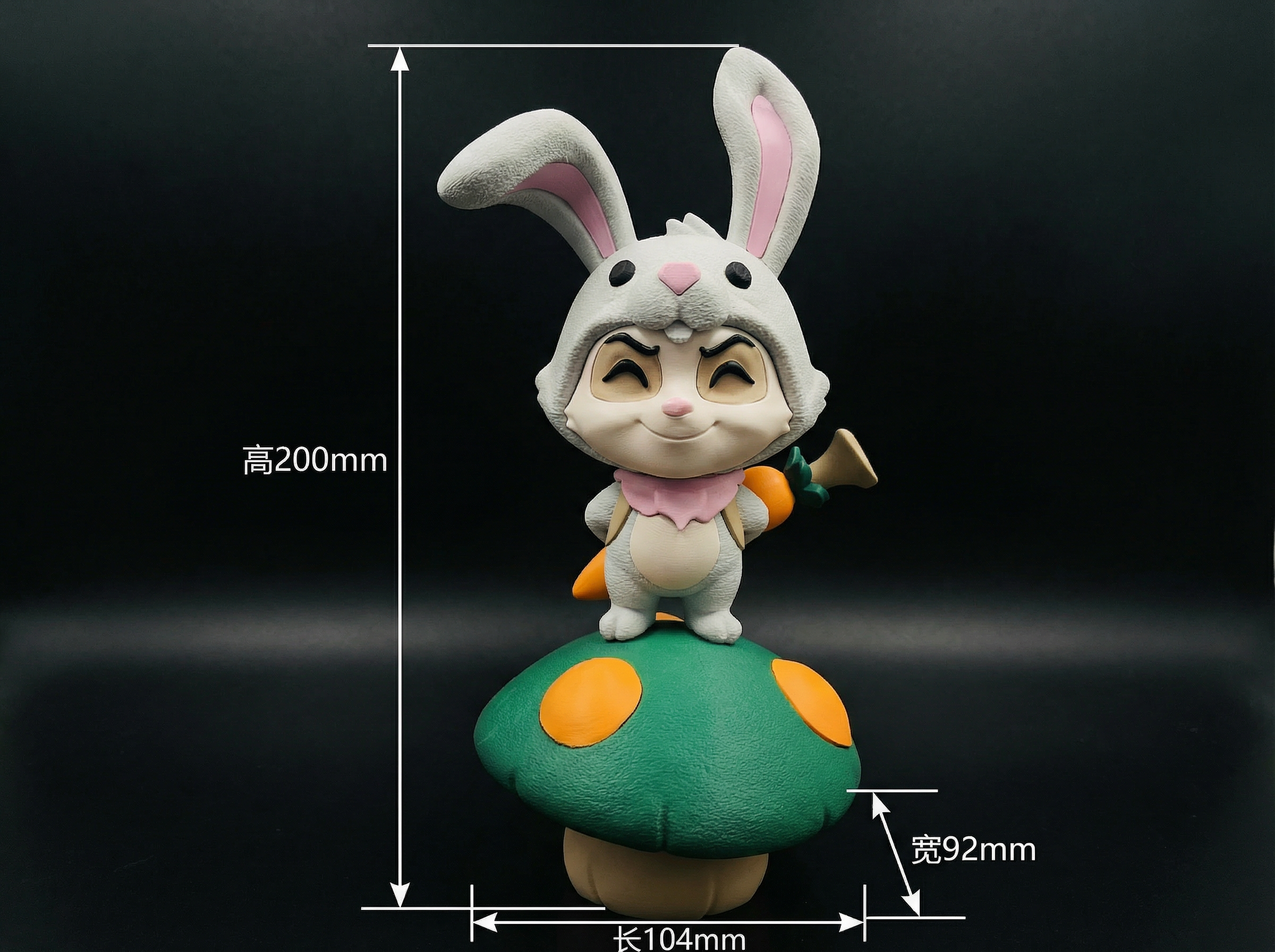 Miniatura 2 do modelo 3D 英雄联盟LOL迅捷斥候兔宝宝提莫（拆件分色版无需AMS/多色一体打印版）