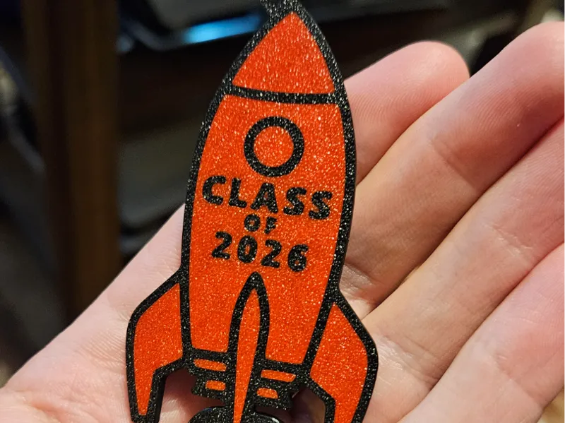 Rocket keychain for 2026 Graduation