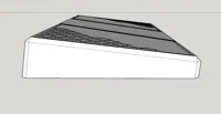Tilted Keyboard Cover 436.8 x 137.8 x 31/14.5 mm