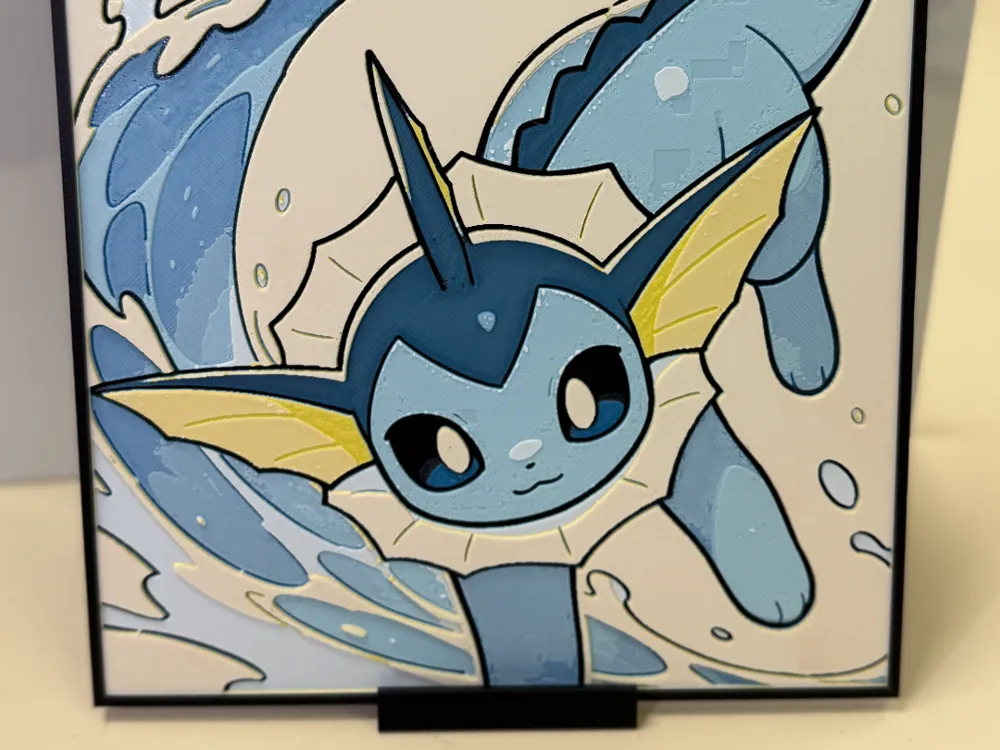 Pokemon Hueforge - Vaporeon - Free 3D Print Model - MakerWorld