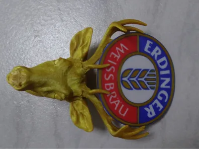 Wall Art Erdinger Weißbier with Golden Stag