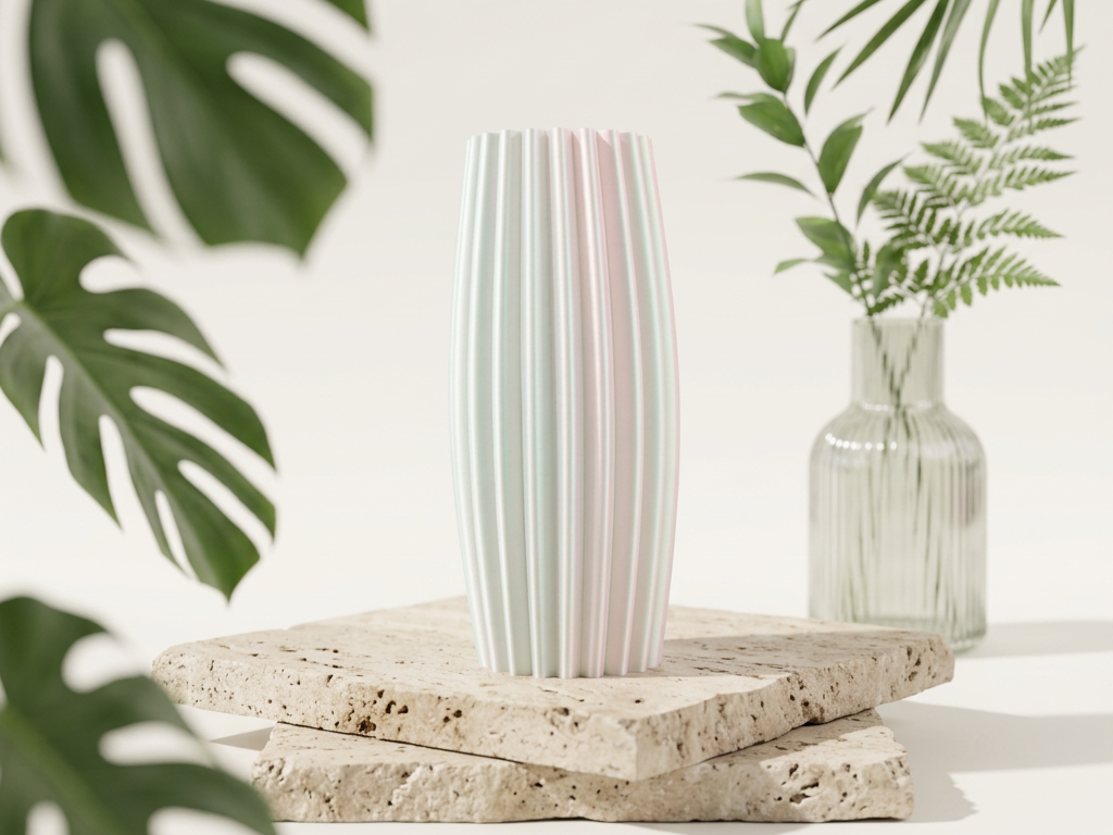 Elegant Ribbed Vase. Easy Print. Spiral Vase Mode.