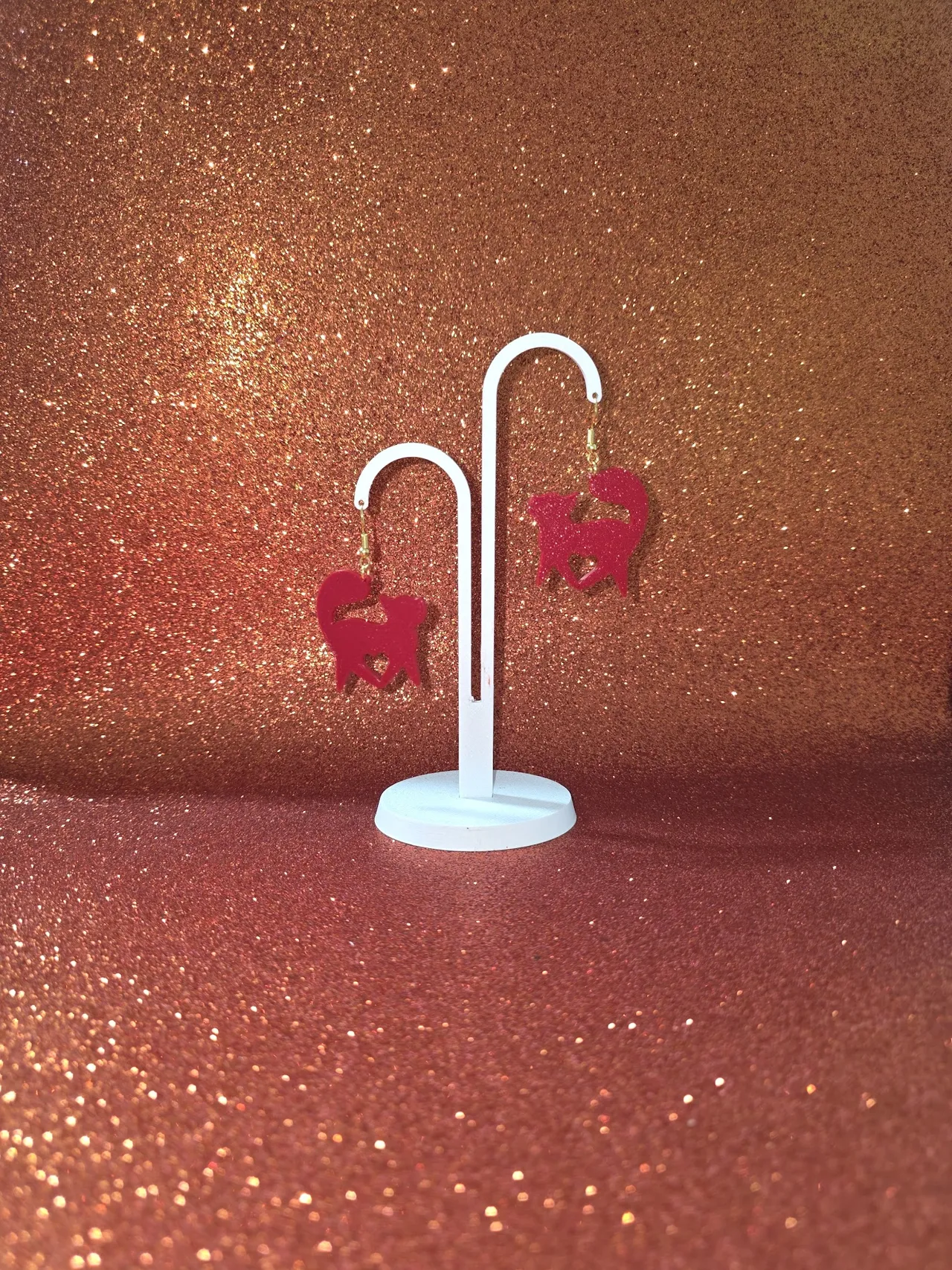 Meow love earrings view 3
