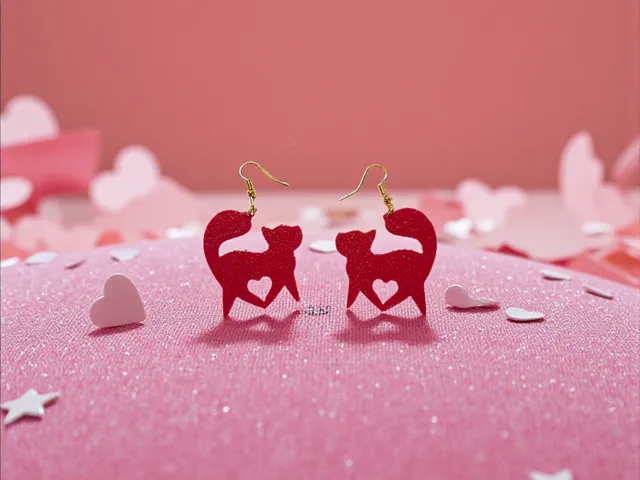 Meow love earrings