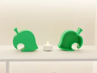 Animal Crossing Leaf Lamp & Mini Collector's Box (Bambu Lab Candle Lamp Accessory)