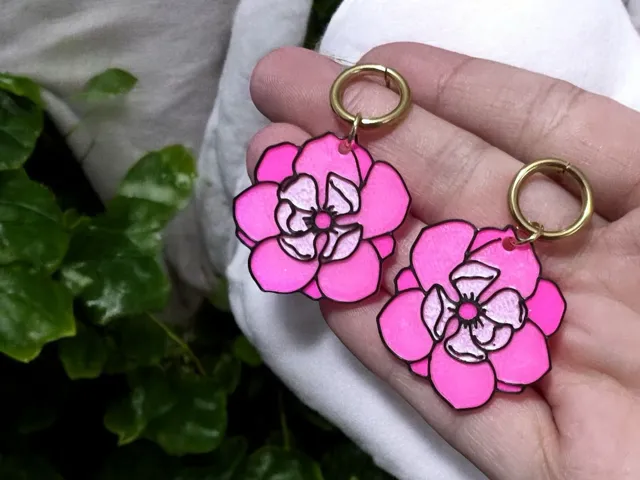 Pendientes flor