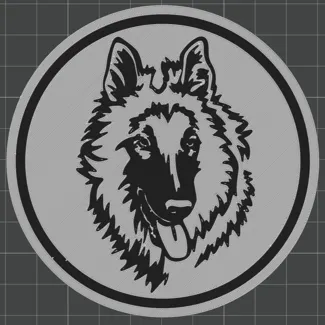 Tervuurse shepherd dog coaster