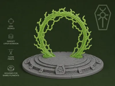Ancient Necron Portal - Tabletop Terrain