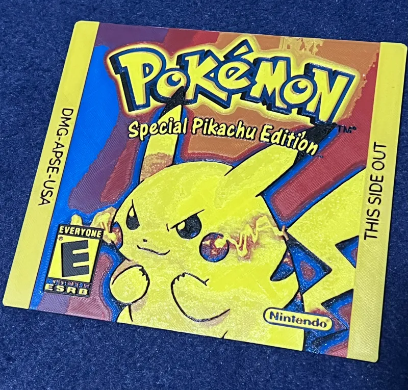 Hueforge Pokemon Gameboy Label Sticker Yellow