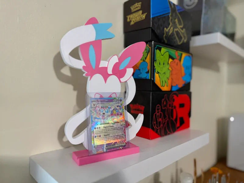Sylveon Pokemon card display stand 