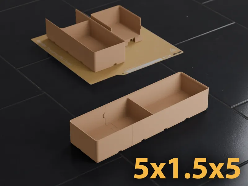 Gridfinity 5x1.5 Bin w/ Divider Dovetail Split Fit