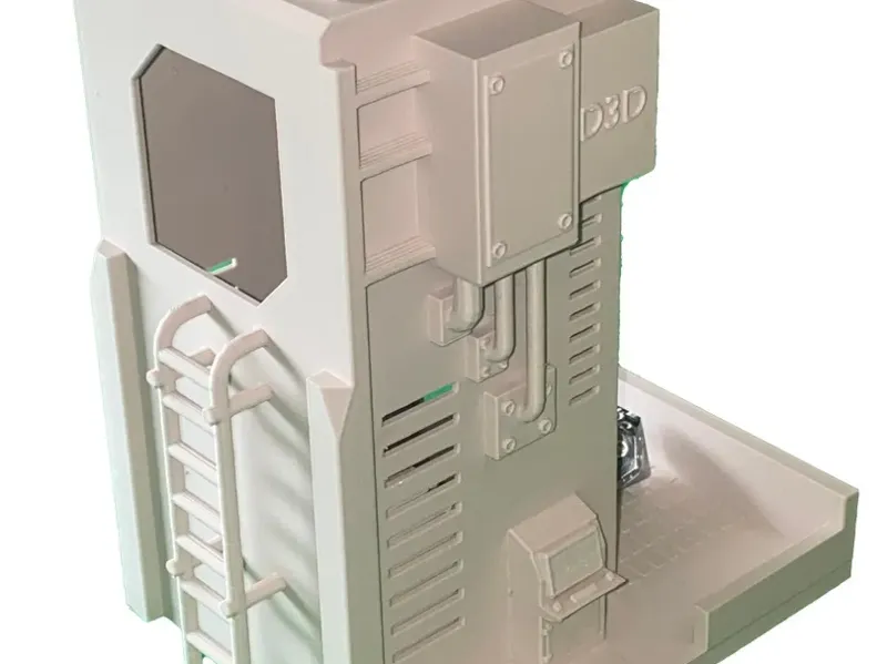 Futuristic Industrial Dice Tower