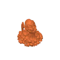 Faucheuse chibi sur crânes — low poly — photo 2