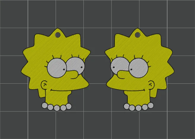 Lisa Simpson Earrings view 2