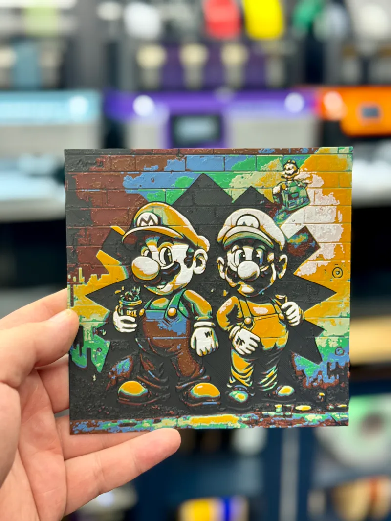 Mario Street Graffiti  | Super Mario | Hueforge