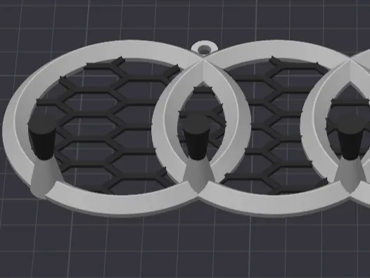 Audi key wallhook with honeycomb