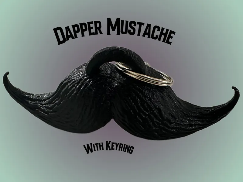 Dapper Gentleman Mustache (with Keyring)