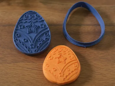Easter egg cookie cutter set