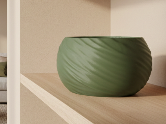 Modern Soft Swirl Fabric Design Bowl