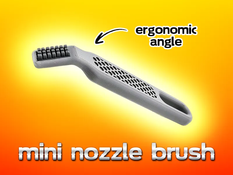 Compact Mini Angled Silicone Nozzle Brush