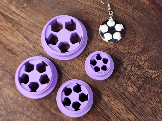 Soccer ball earring cutter
