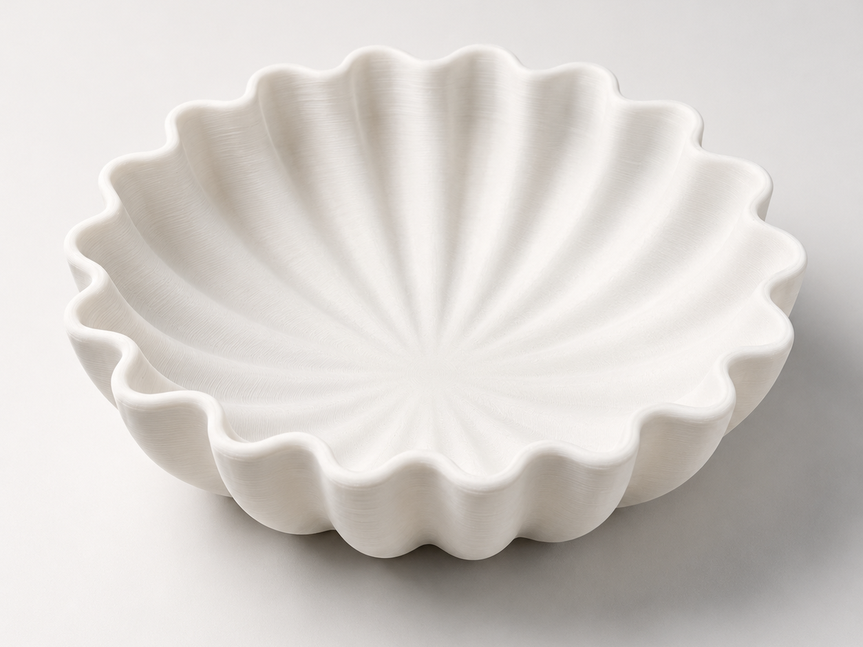 Scalloped Succulent Display Bowl