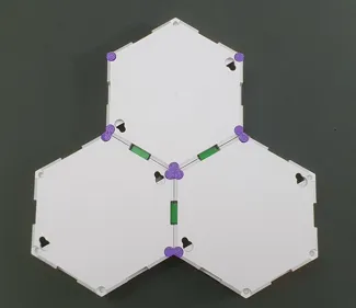 Connector for smart light hexagon panels