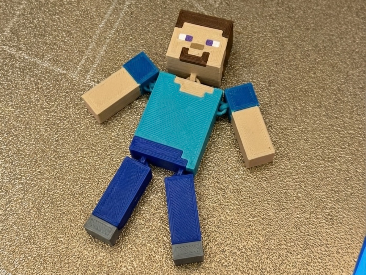Minecraft Steve Ragdoll Figure (Print-In-Place)