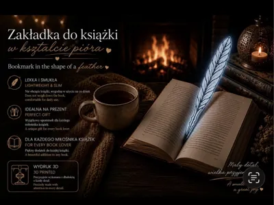 Feather-Shaped Bookmark