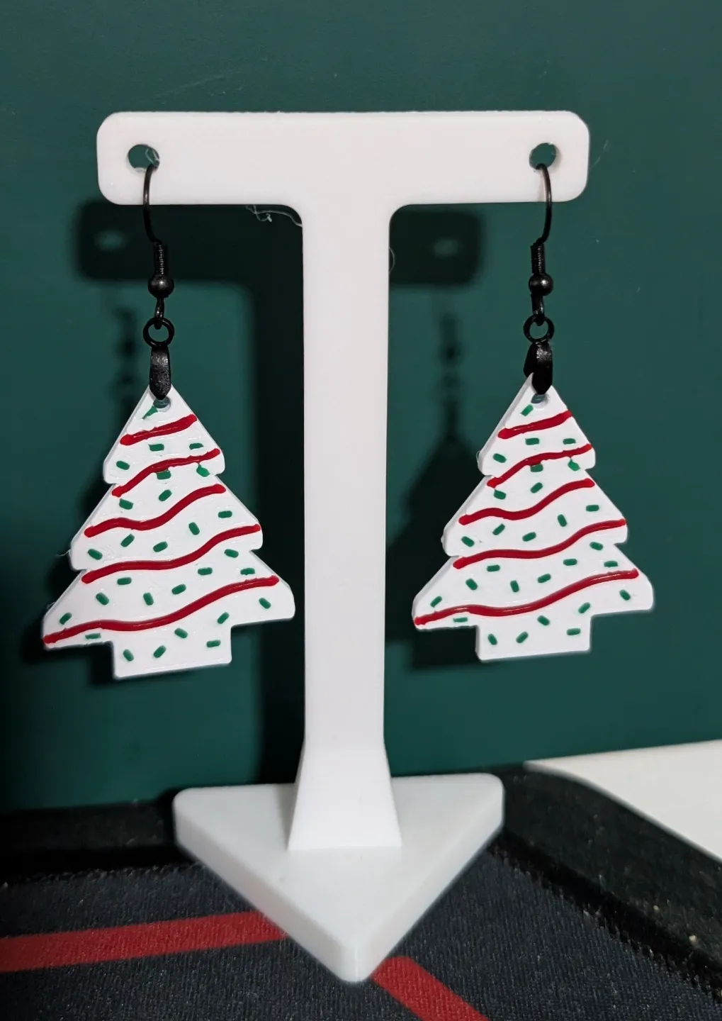 Christmas Tree Cake Earrings view 3