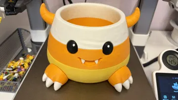 Accesorio para impresora 3D: Halloween Candy Corn Imp Bowl Bucket (No AMS) — vista de referencia 3