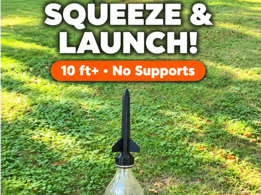 Soda Bottle Air Rocket Launcher - Free 3D Print Model - MakerWorld