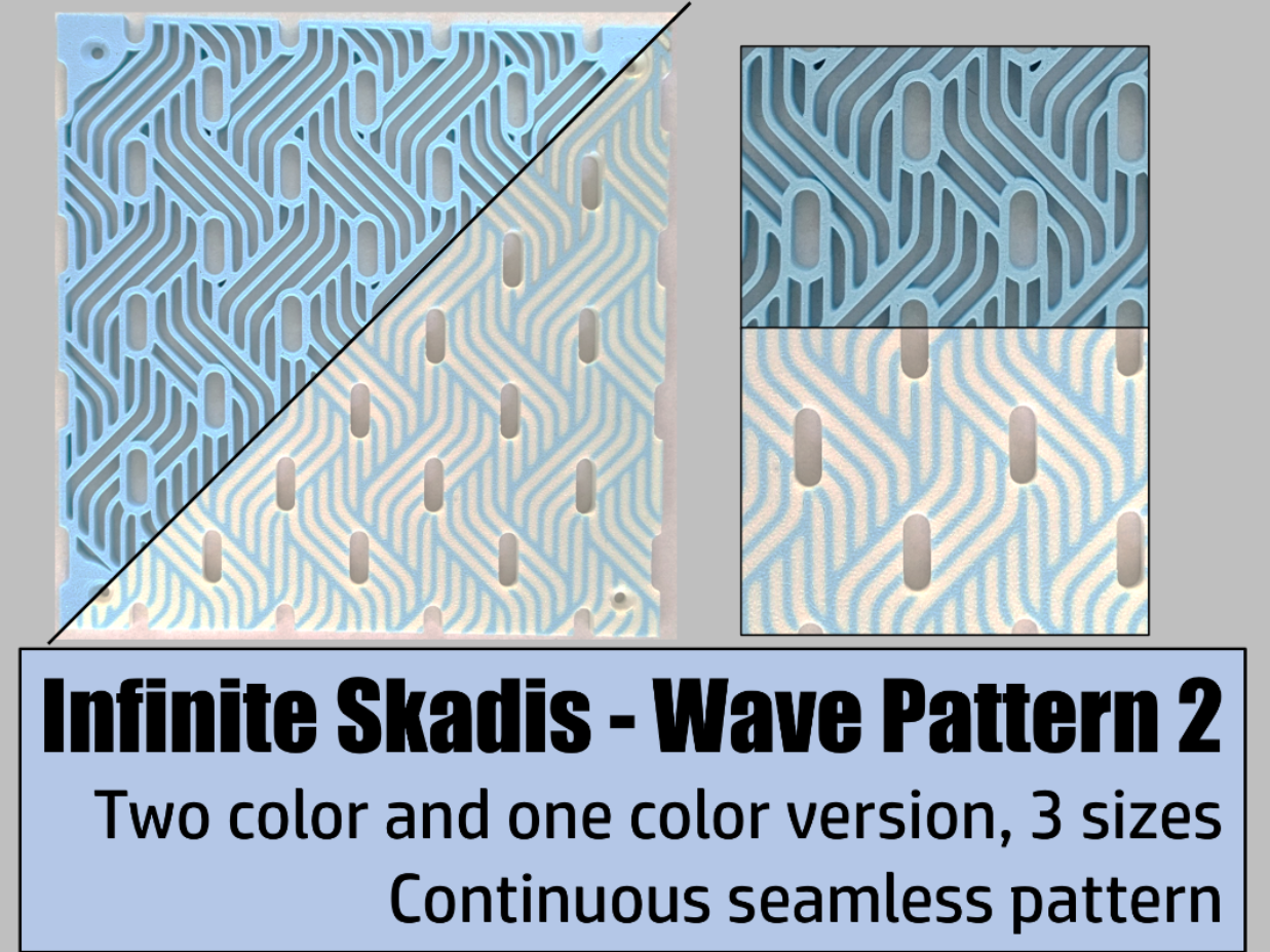 Infinite Seamless Skadis Pegboard - Wave Pattern 2