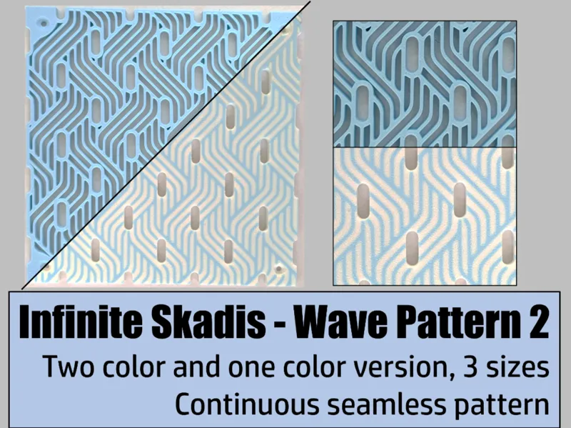 Infinite Seamless Skadis Pegboard - Wave Pattern 2