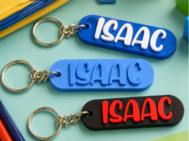 Personalised Rounded Capsule Name Keyring