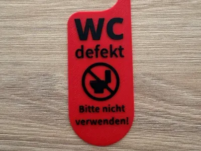 WC Defekt Schild / Toilette gesperrt