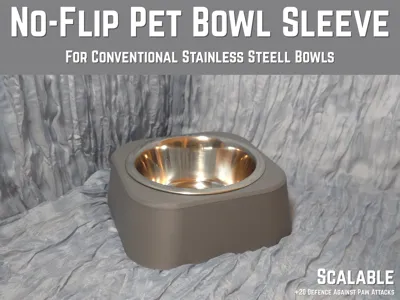No-Flip Pet Bowl Sleeve