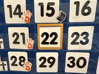Wall Calendar Date Frame